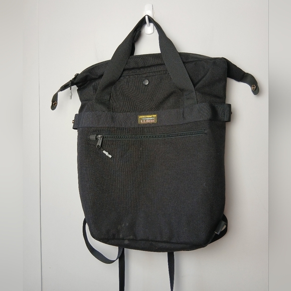 L.L BEAN Mountain 100% Nylon Black Unisexe Backpack Zipper Closure - Picture 1 of 11